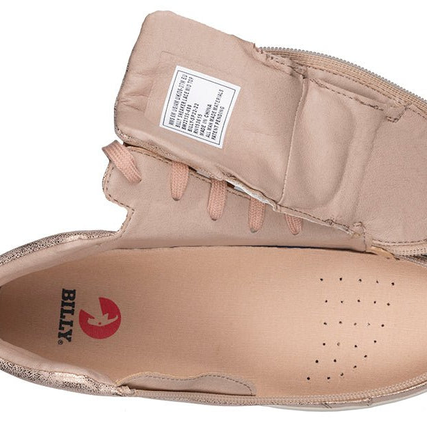 Women's Rose Gold BILLY Sneaker Lace Mid Tops - BILLY Footwear® Canada