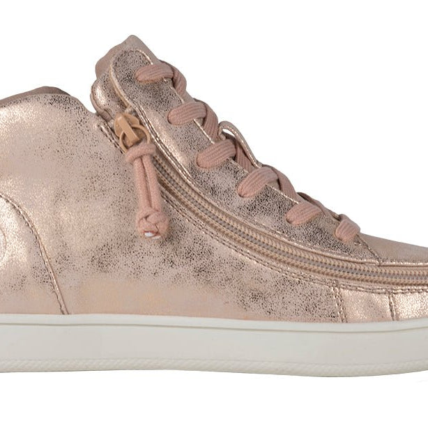 Women's Rose Gold BILLY Sneaker Lace Mid Tops - BILLY Footwear® Canada