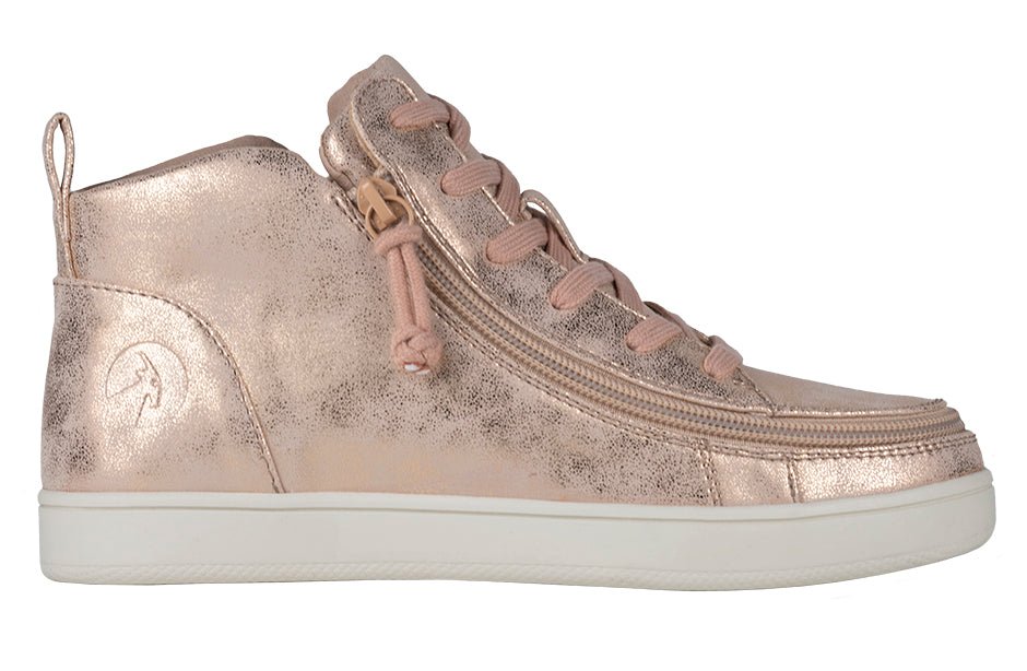 Women's Rose Gold BILLY Sneaker Lace Mid Tops - BILLY Footwear® Canada