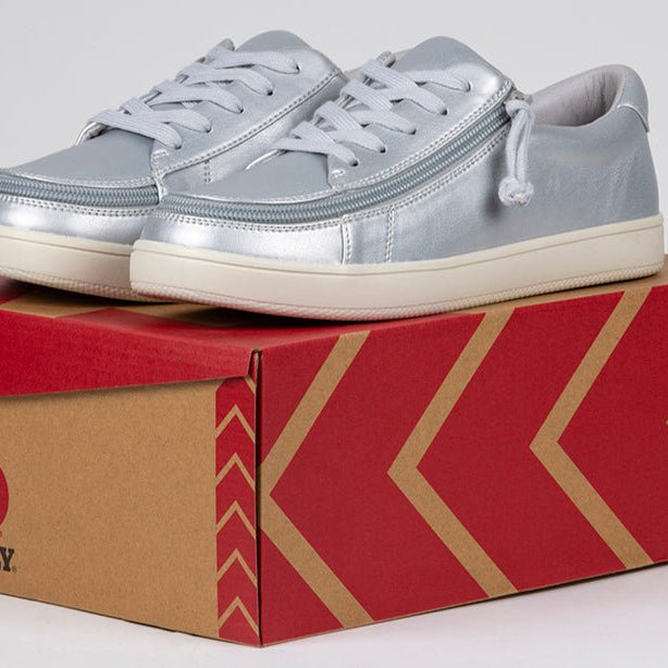 Women's Silver Grey Metallic BILLY Sneaker Low Tops - BILLY Footwear® Canada
