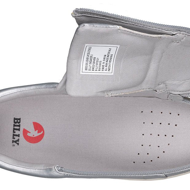 Women's Silver Grey Metallic BILLY Sneaker Low Tops - BILLY Footwear® Canada