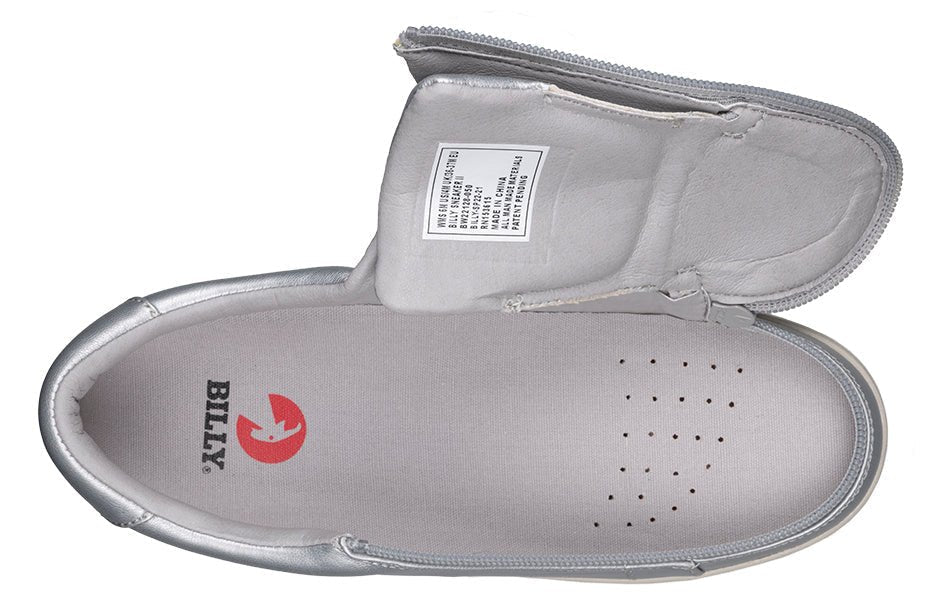 Women's Silver Grey Metallic BILLY Sneaker Low Tops - BILLY Footwear® Canada