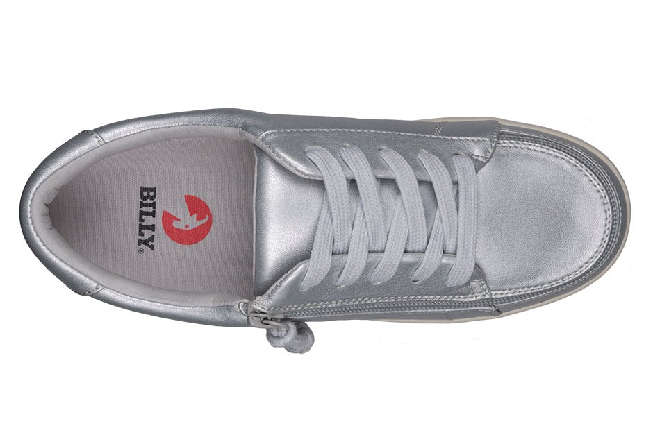 Women's Silver Grey Metallic BILLY Sneaker Low Tops - BILLY Footwear® Canada