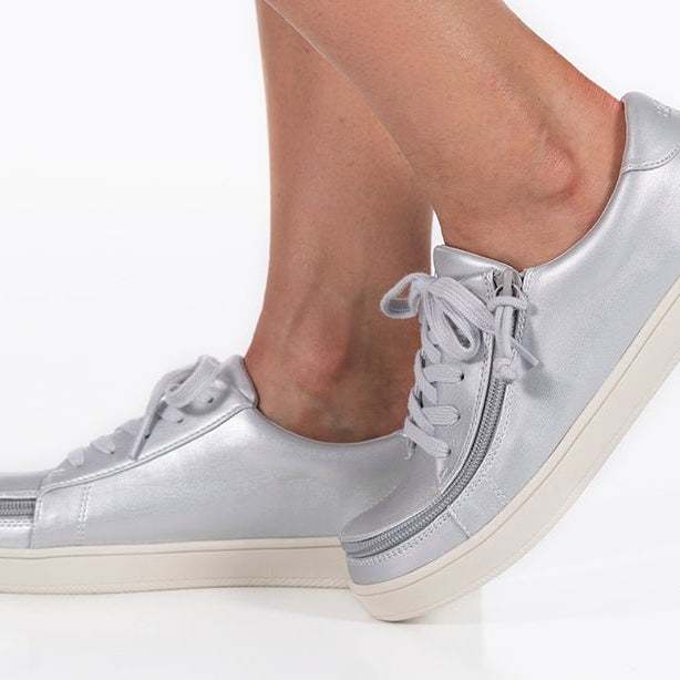 Women's Silver Grey Metallic BILLY Sneaker Low Tops - BILLY Footwear® Canada