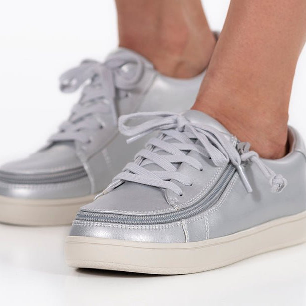 Women's Silver Grey Metallic BILLY Sneaker Low Tops - BILLY Footwear® Canada