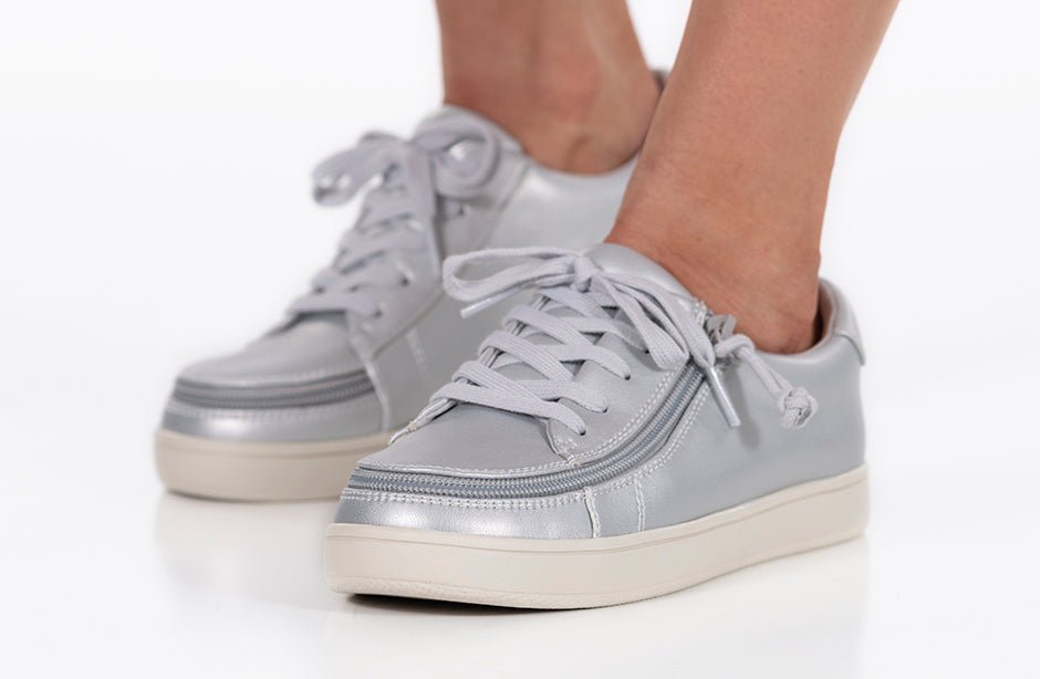 Women's Silver Grey Metallic BILLY Sneaker Low Tops - BILLY Footwear® Canada